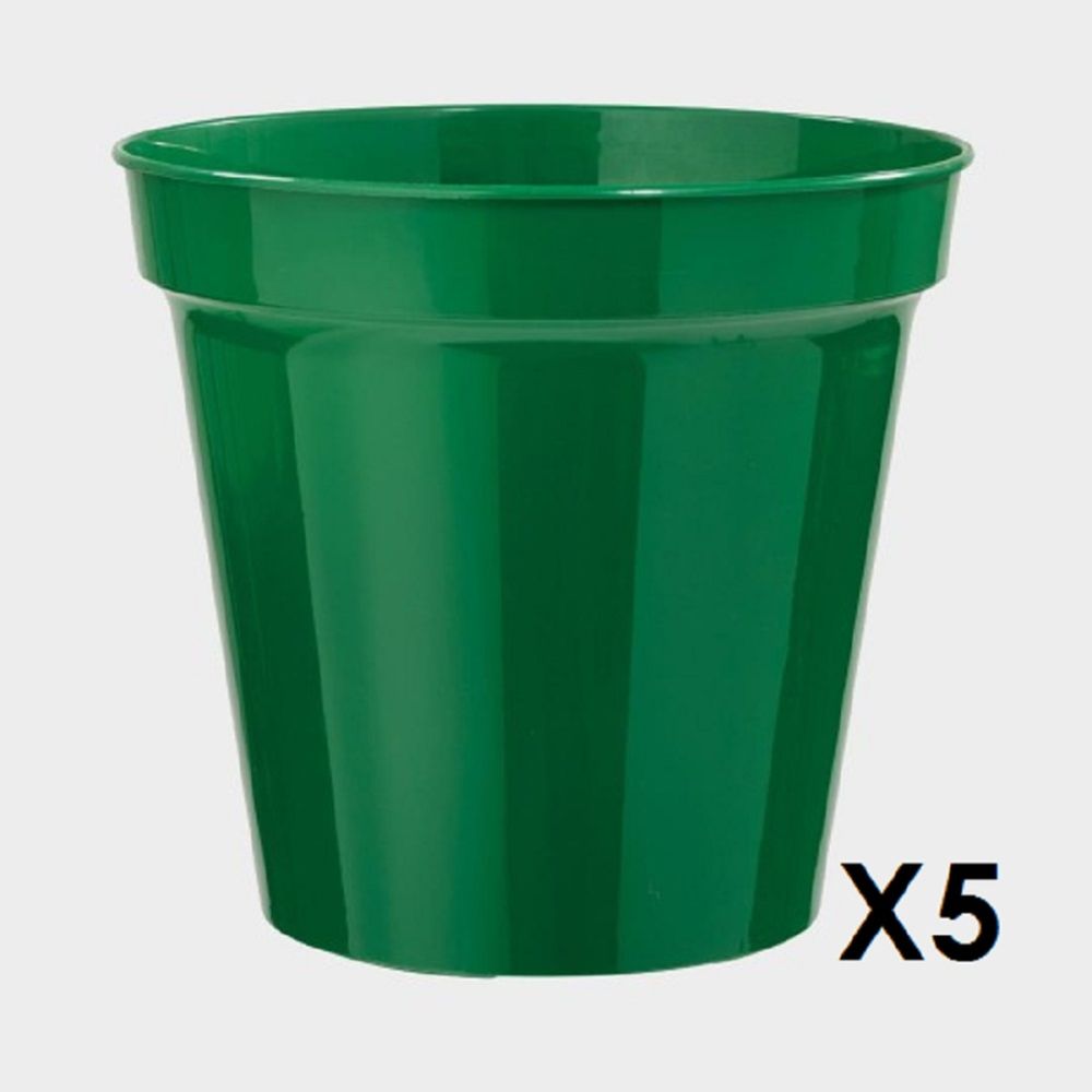4" pot dark green x5